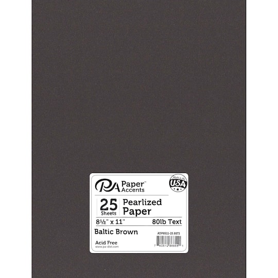 PA Paper™ Accents Pearlized 8.5" x 11" 80lb. Paper, 25 Sheets